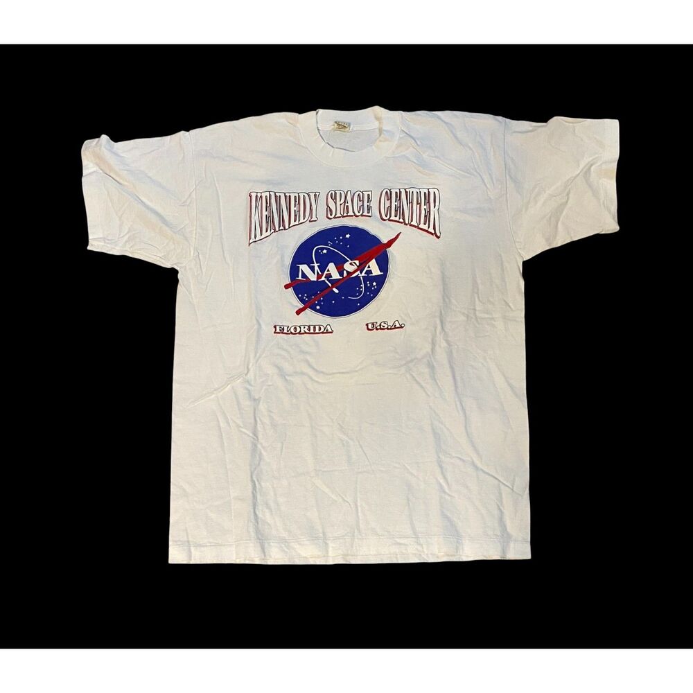 Vintage 90's Kennedy Space Center NASA T-Shirt Florida USA Screen Stars Sz XL